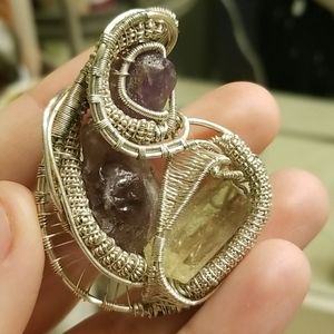 Wire wrapped pendant